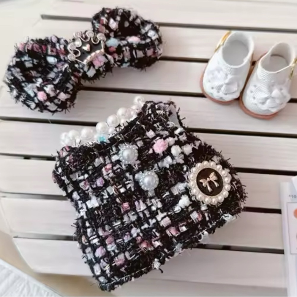 LABUBU clothes Black, White, Pink